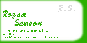 rozsa samson business card