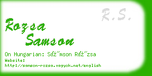 rozsa samson business card